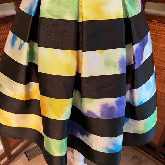 Mon Cheri Striped Mini Dress Cocktail Dress Prom Homecoming Size 6 - Picture 3 of 12